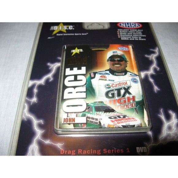 John Force NHRA Digital Interactive Sports Trading Card DVD Drag Racing NEW - Picture 3 of 3